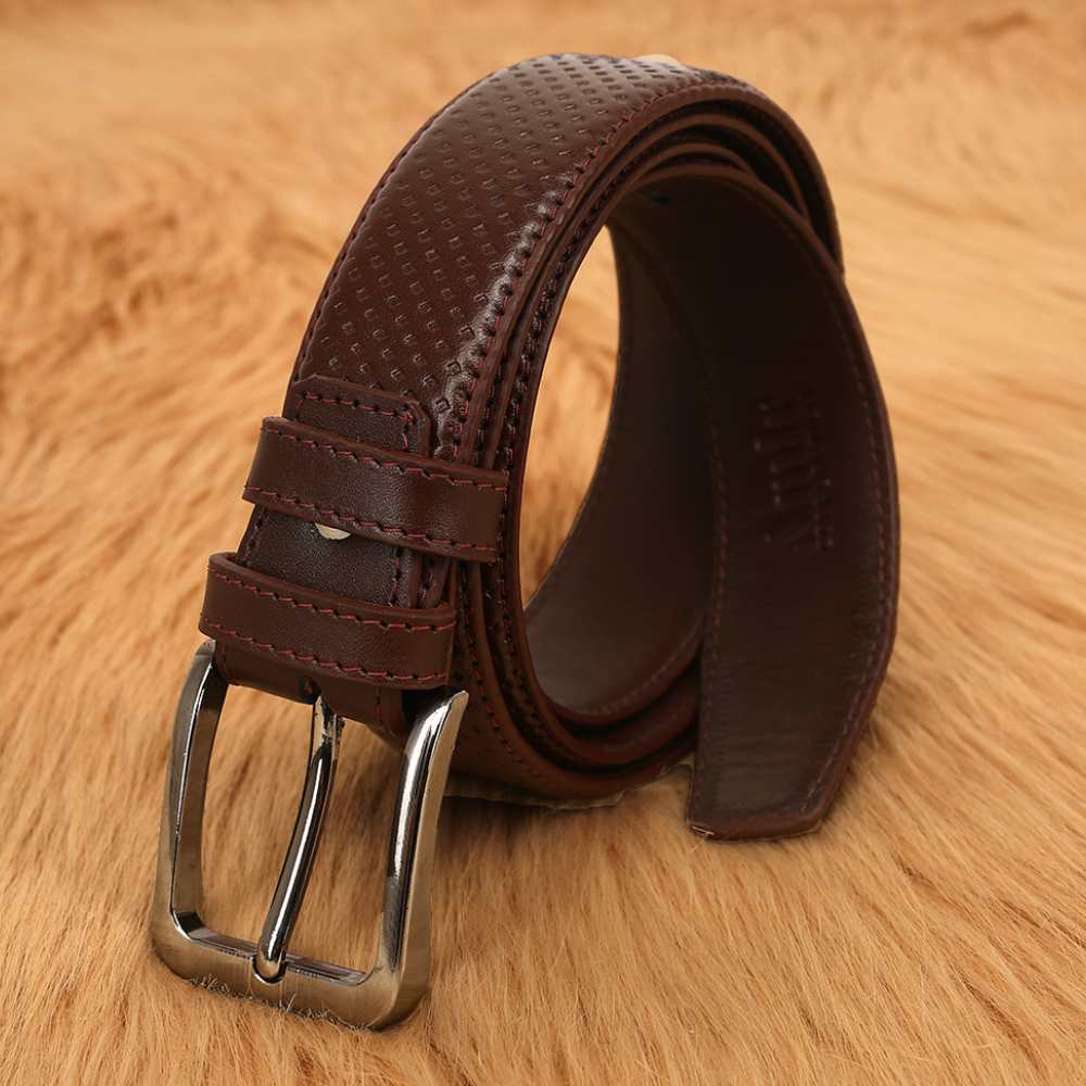 Leather Belt for Men - Chocolate - AC-B2