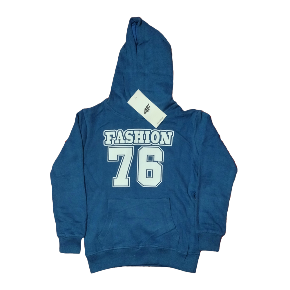 Cotton Hoodie For Kids - Teal - KH-03