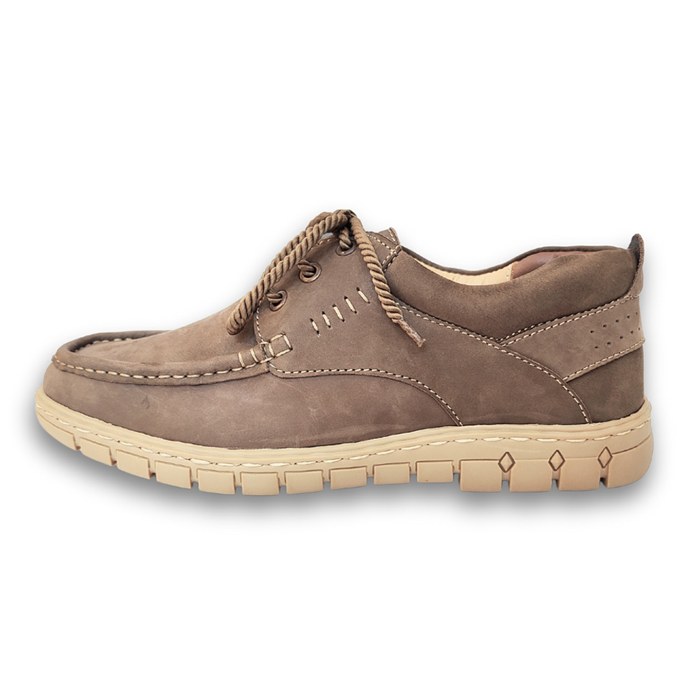 Reno Leather Casual Shoe For Men - Greyish Brown - RC9031