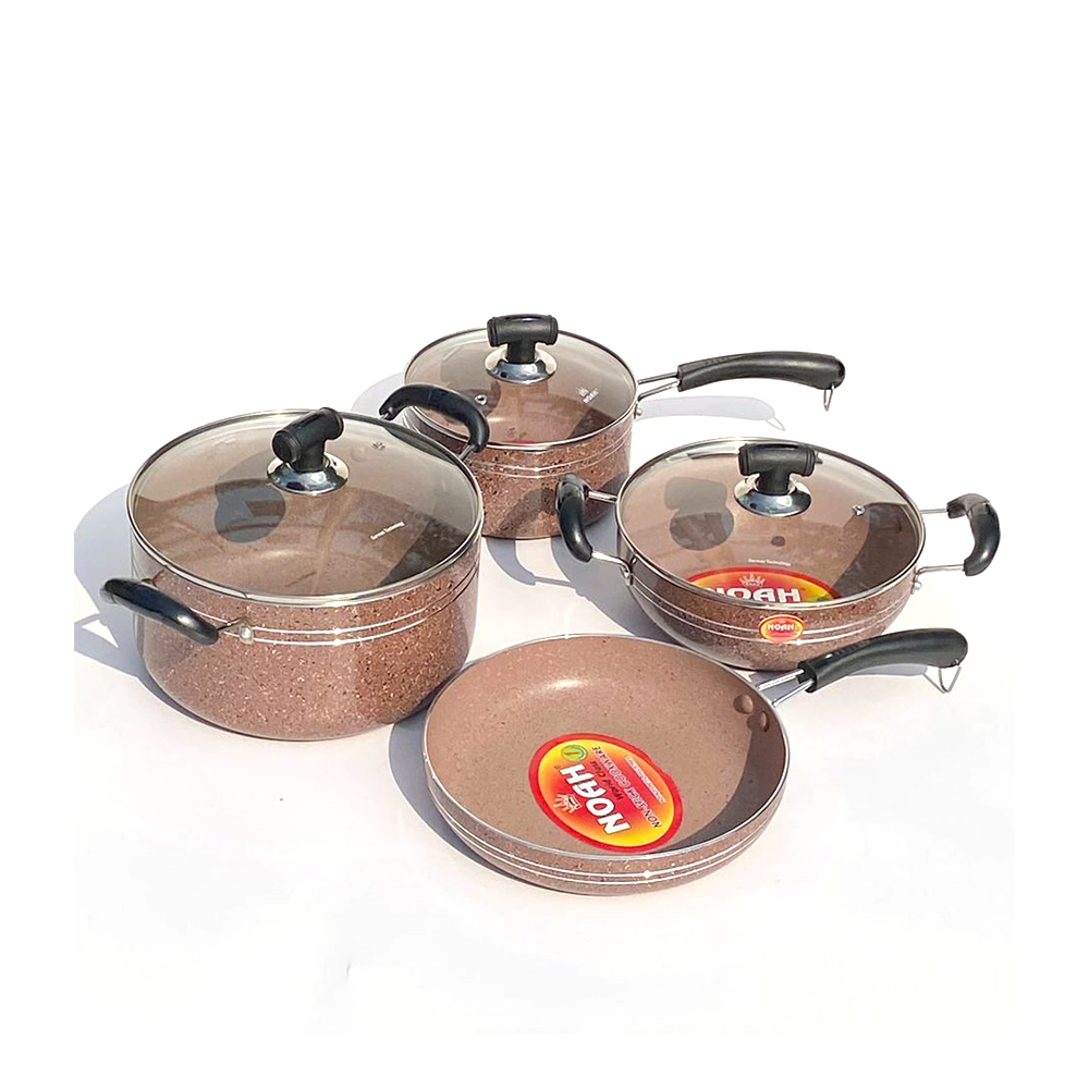Noah Non -Stick Marble Quoted Set Walnut Brown