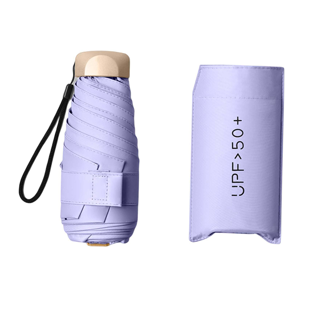 Travel Sunscreen Compact Umbrella - Purple