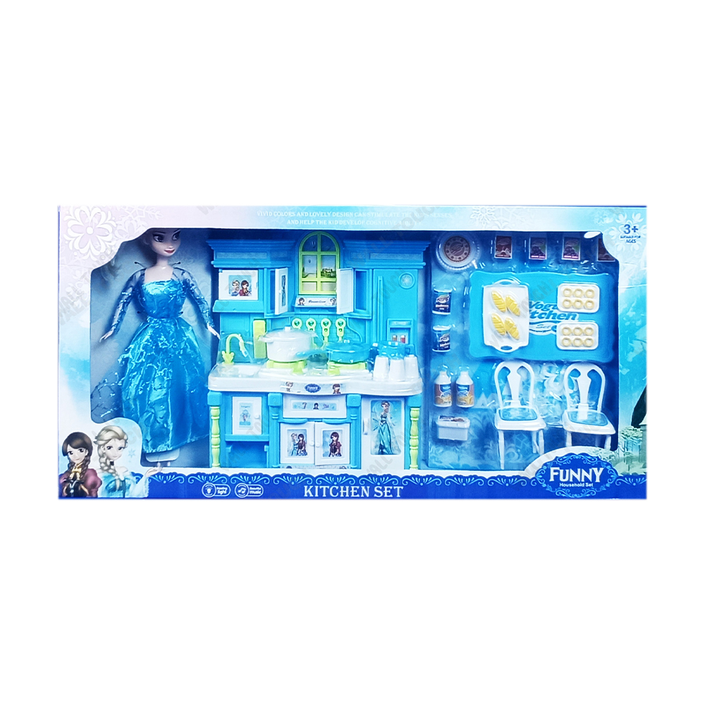 Kitchen Frozen Big Size Funny Doll Wonderful Toy With Household Set - 157226459