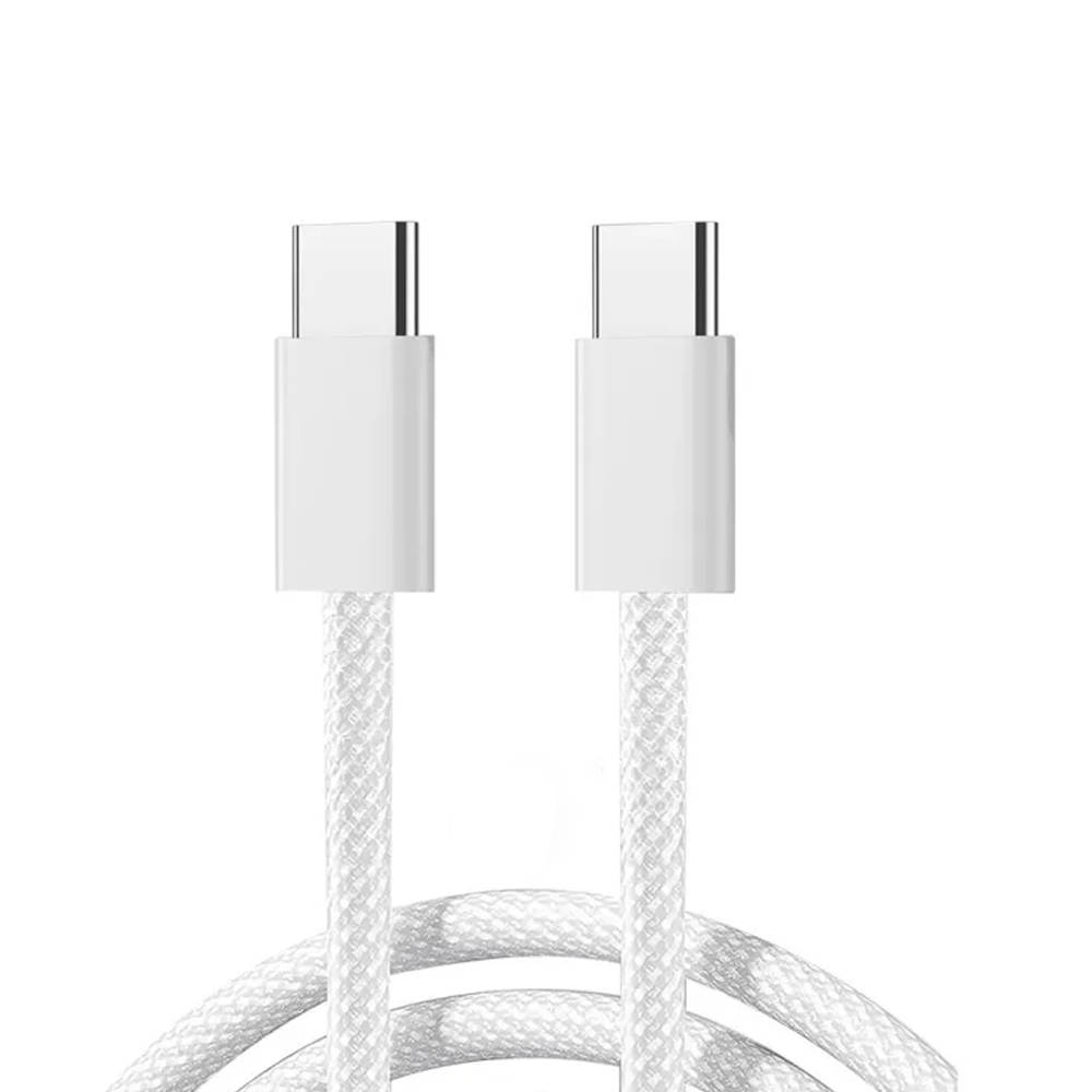 Joyroom S-A45 Ben Series Braided 60W Type-C to Type-C Fast Charging Data Cable 1 Meter - White