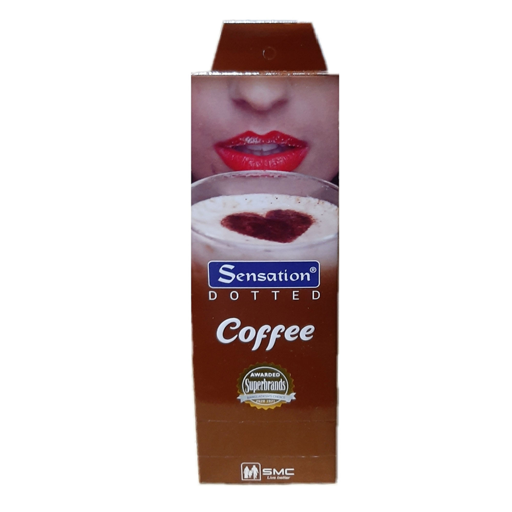 Sensation Dotted Coffee Condom Full Box 3*12 pack - 36 pcs