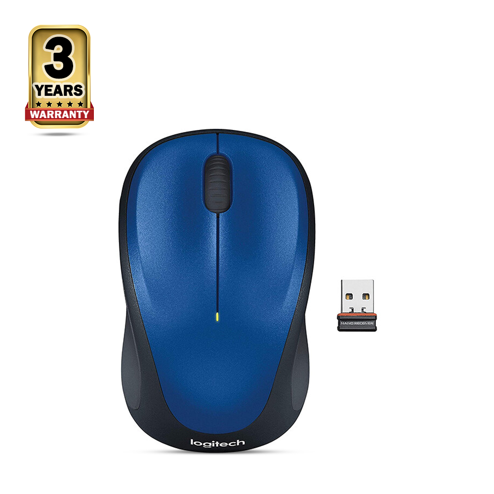 Logitech M235 Wireless Mouse - Black and Blue