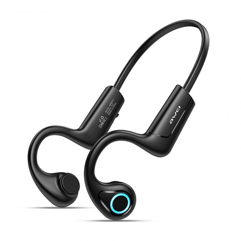 AWEI A886 Pro Dual Device Connection Air Conduction Sports Earphones - Black