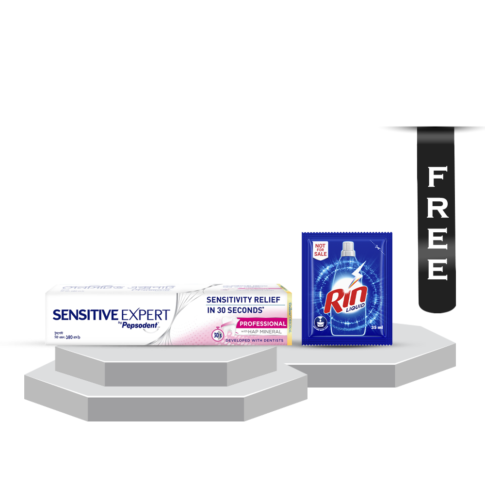 Pepspodent Sensitive Expert Professional Toothpaste - 140gm With Rin Liquid - 35ml Free - 62686547