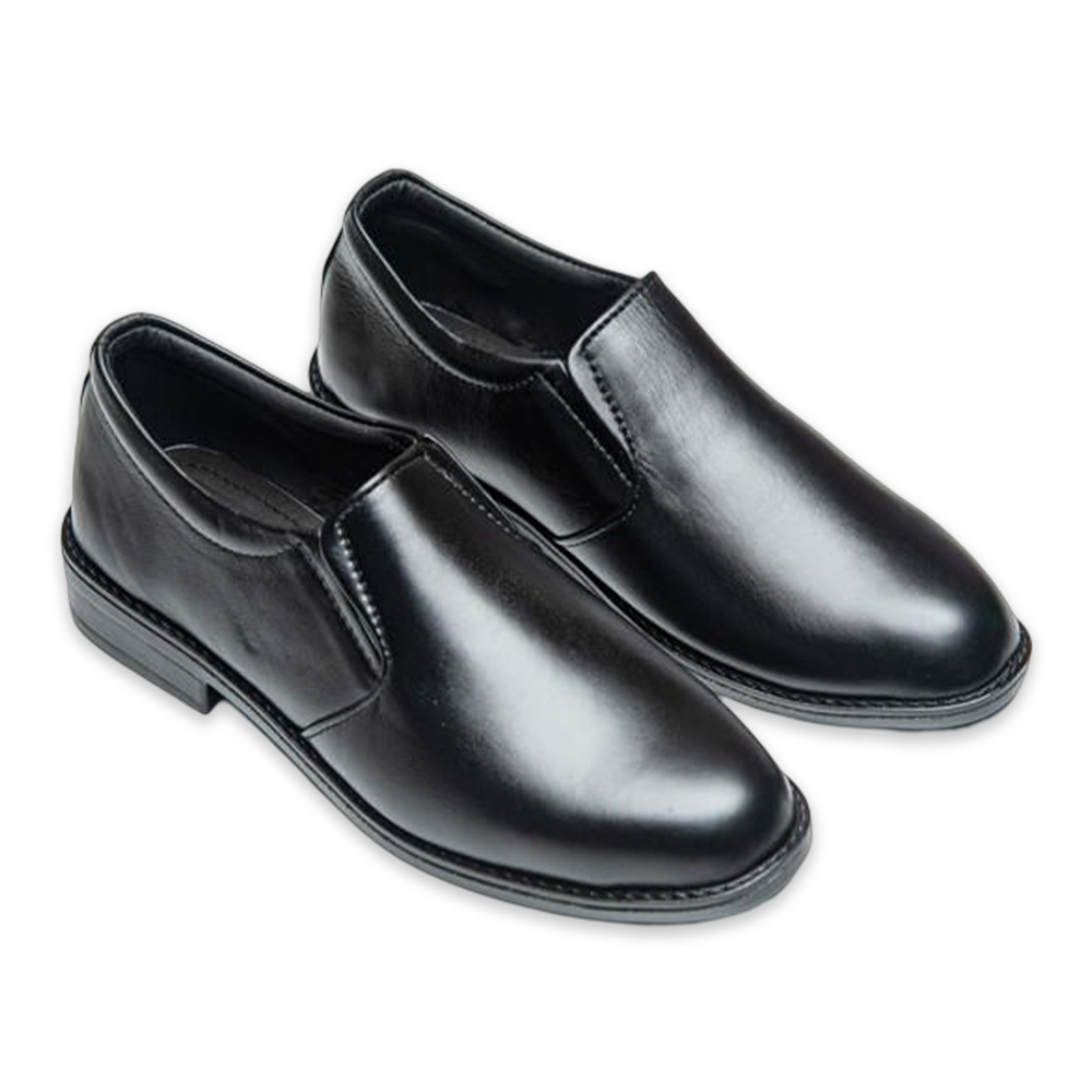 Paduka PU leather Formal Shoe for Men - Black - PFS-103