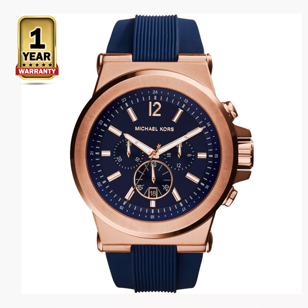 Michael Kors MK8295 Dylan Stainless Steel Quartz Wristwatch For Men - Dark Blue