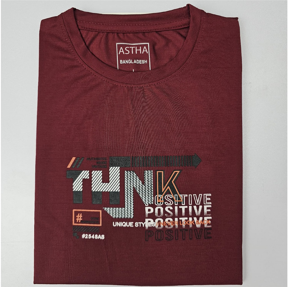 Cotton T-shirt for Men - Maroon