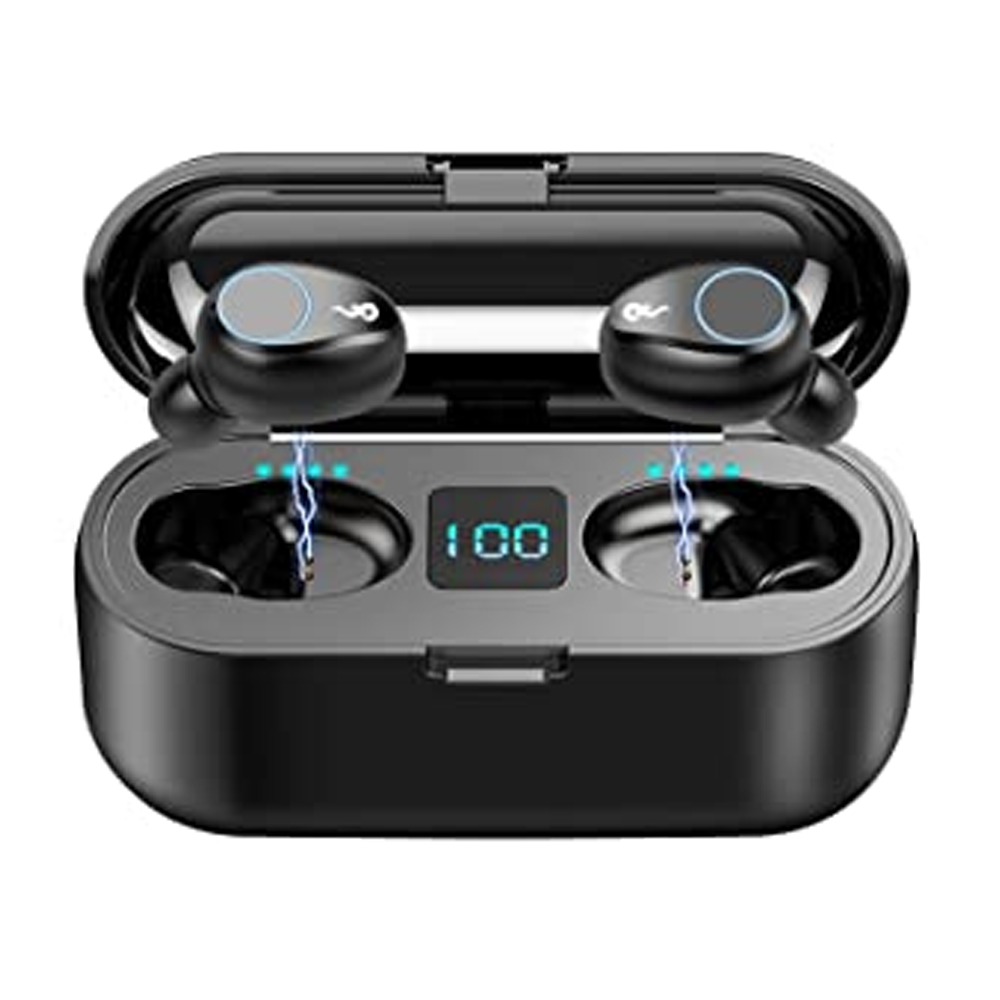 F9 Bluetooth Earphone V5.0 TWS Wireless Earphone Black