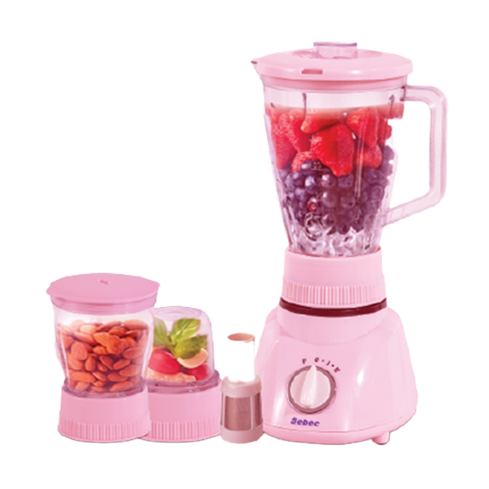 Sebec SB -202 -20 Blender Unbreakable Grater and Grinder Jar 350 Watt - Pink