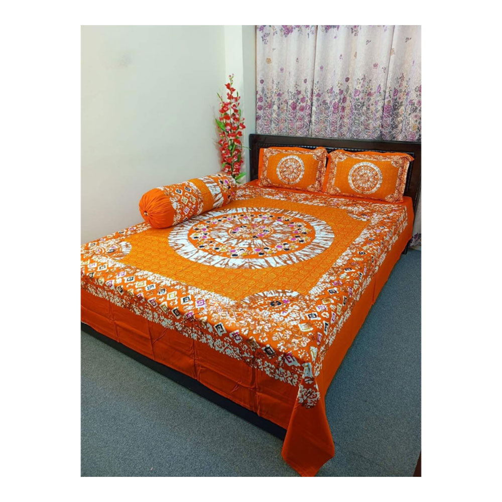 Cotton Bedsheet with Pillow Covers - king Size - 2502071