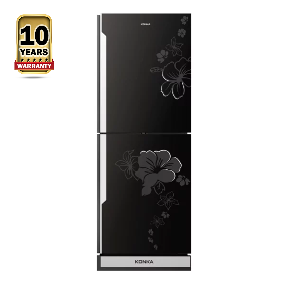 KONKA KRT-315GB-Black Refrigerator - 315 Liter - Black