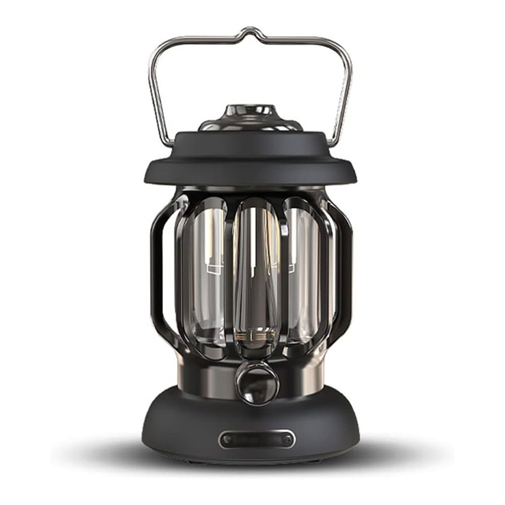 Portable Retro Camping Lamp - Black