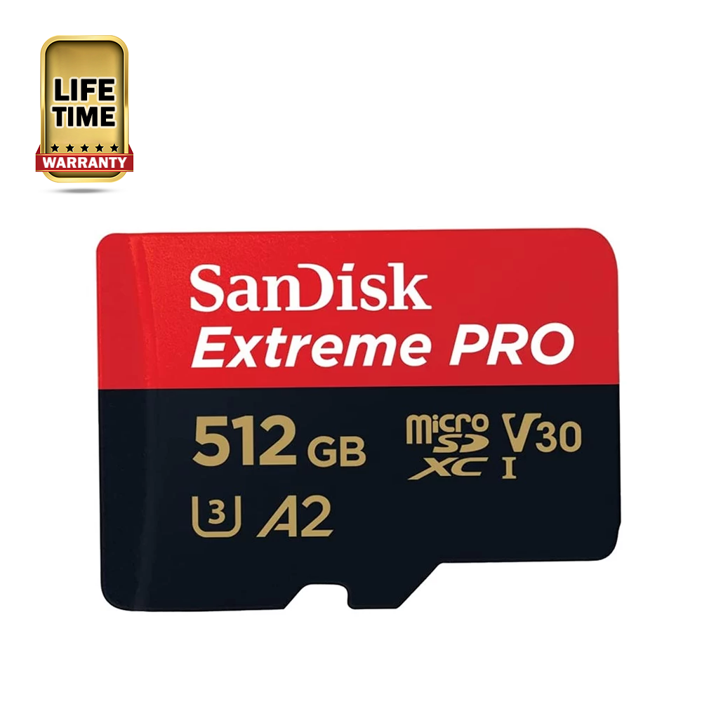 Sandisk Extreme PRO MicroSDXC UHS-I U3 Class 10 Memory Card - 512GB