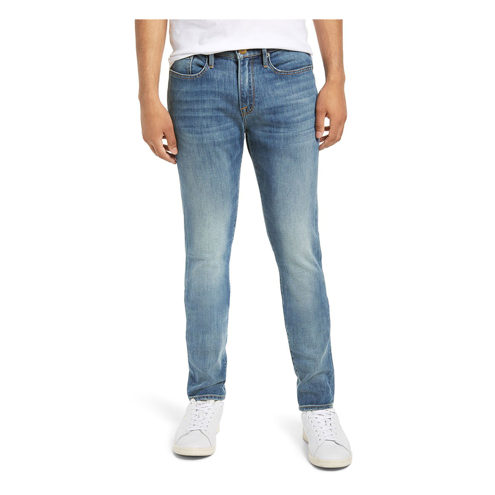 Cotton Semi Stretch Denim Jeans Pant For Men - Light Blue - NZ-13092