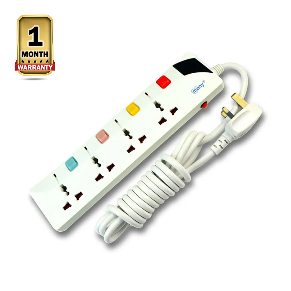 Many MTS-147 3Pin Business Class 4 Gang Multiplug - 3 Meter