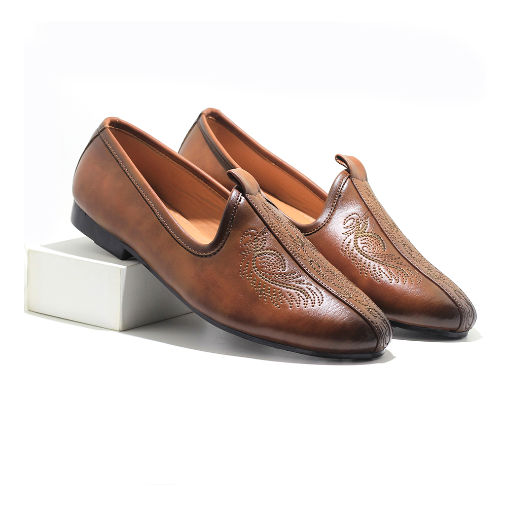 PU Leather Shoe For Men - Chocolate - IN382