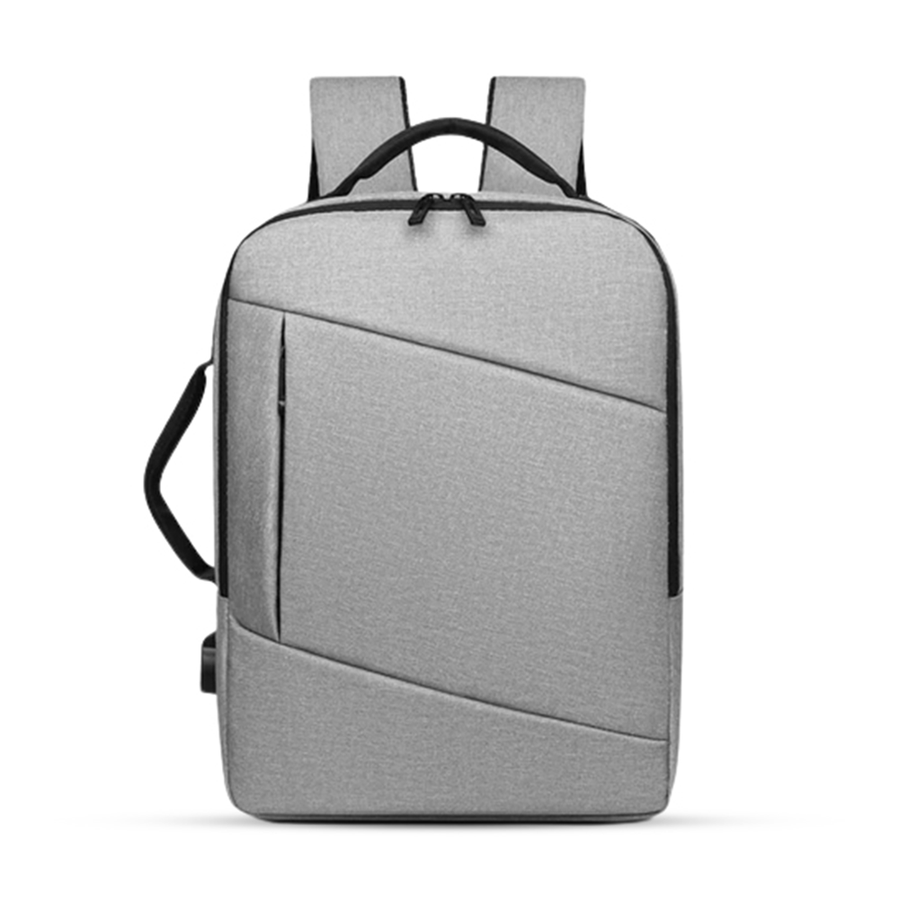 Nylon Multifunctional Laptop Backpack - Gray - LB-22
