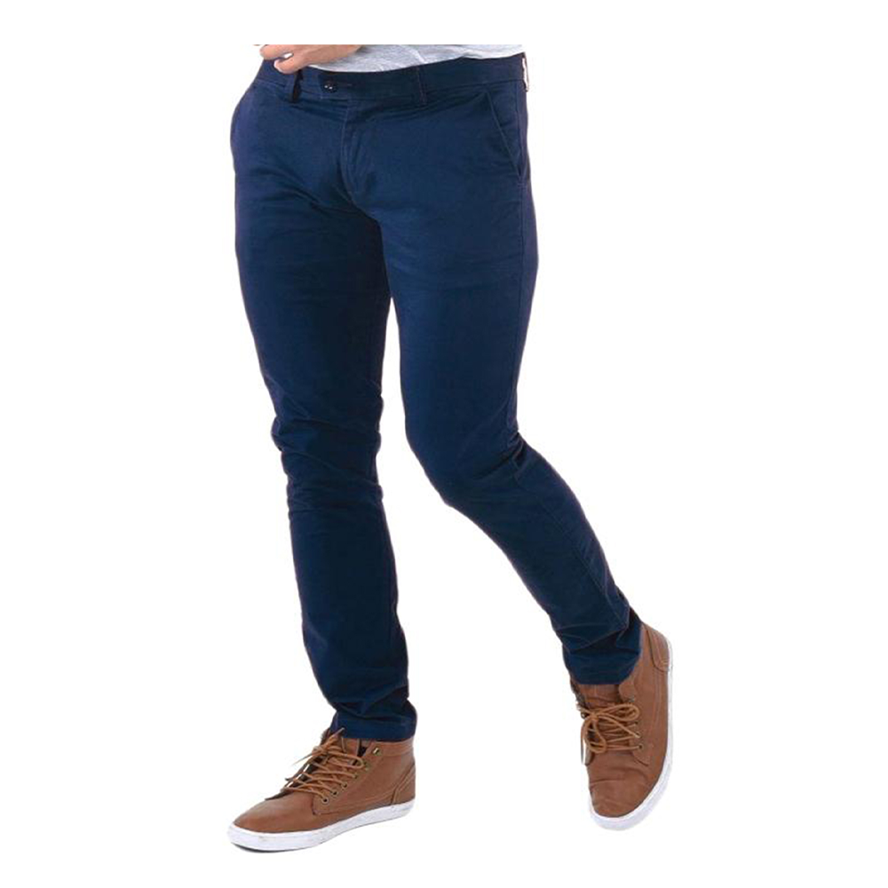 Cotton Chinos Gabardine Pant For Men - Royal Blue - NZ-3112