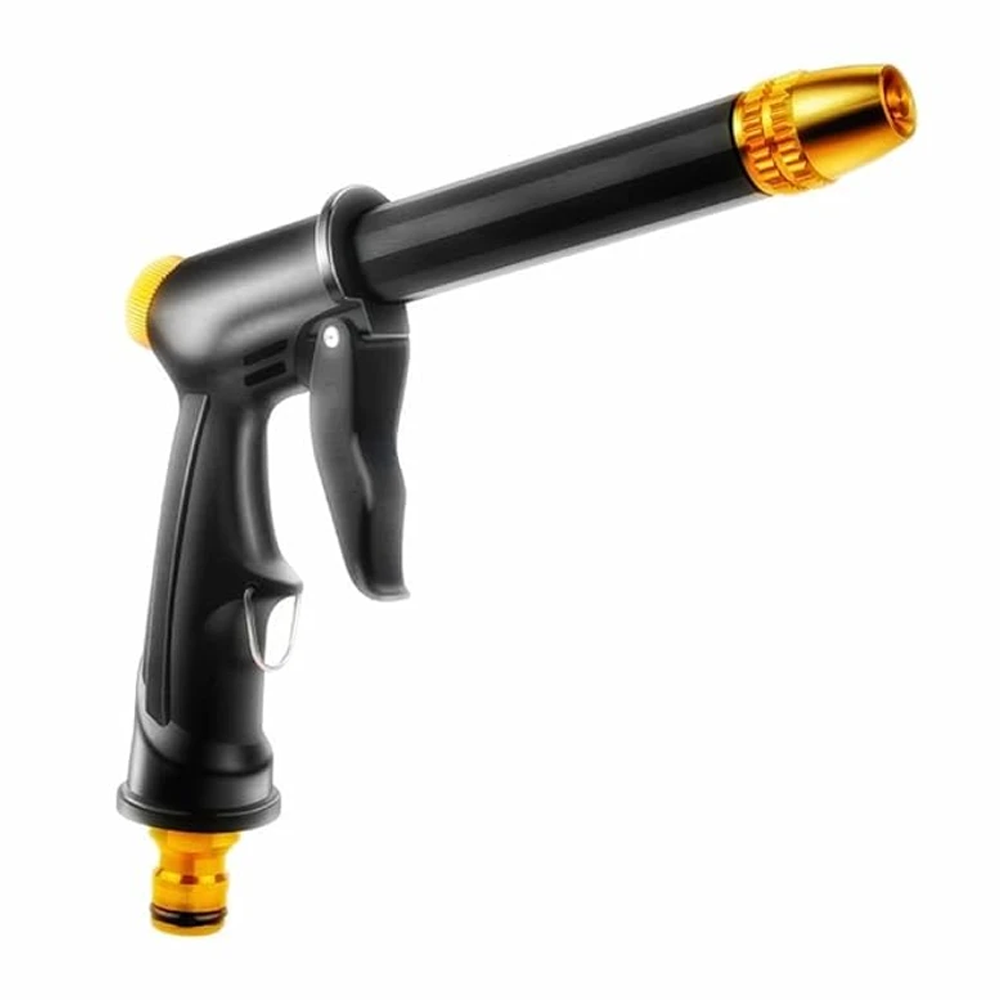 Straight Nozzle Direct Water Spray Gun for Cleaning - Black