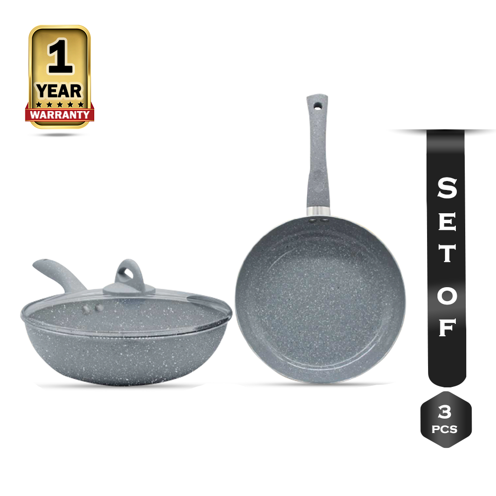 Gazi FE 2206 - 3C Non-Stick Cookware Set - Grey