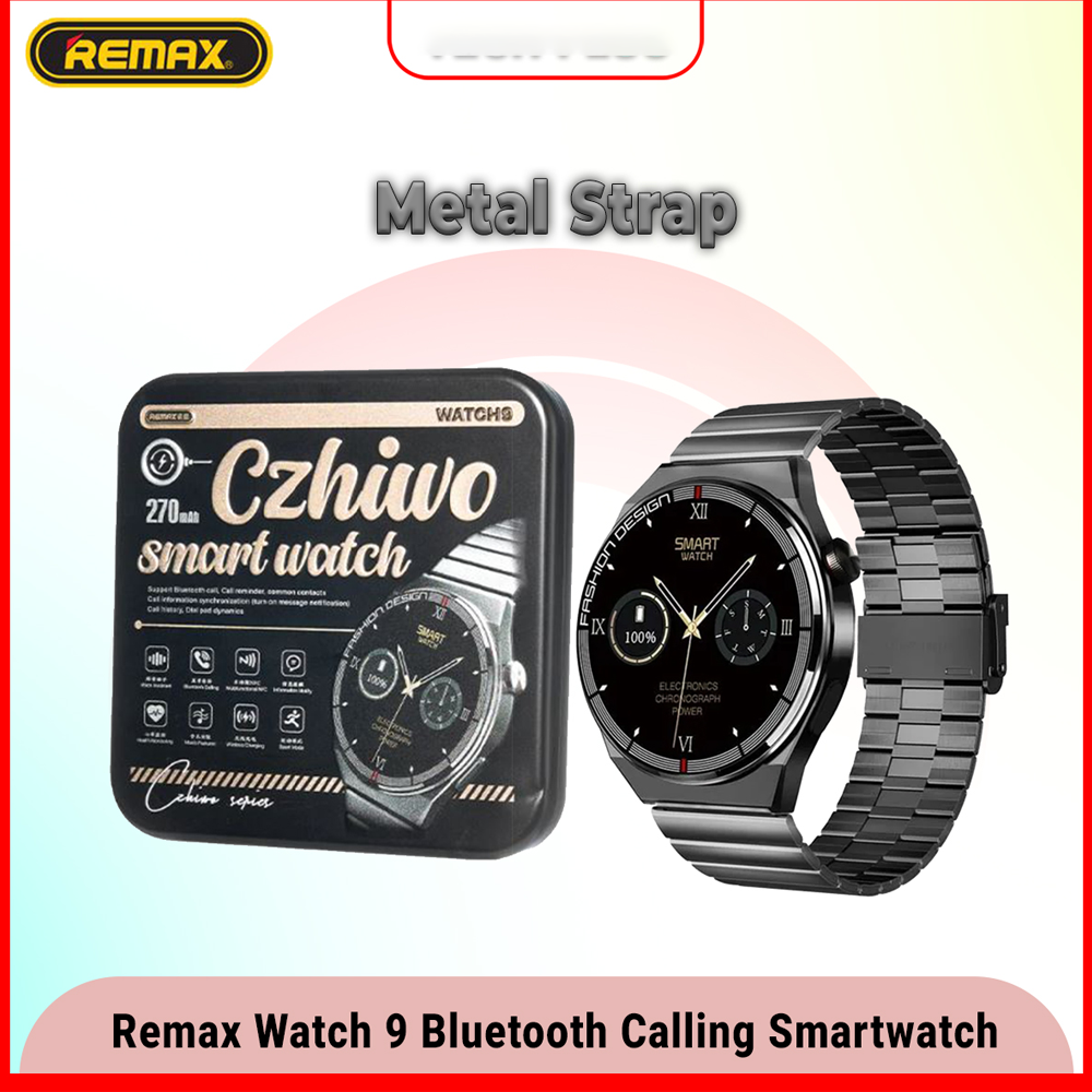 Remax Watch 9 Bluetooth Calling Smartwatch - Black