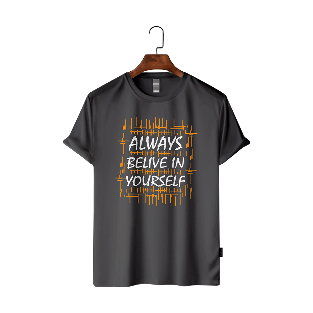 Maxan Cotton Half Sleeve T-Shirt For Men - Always Believe