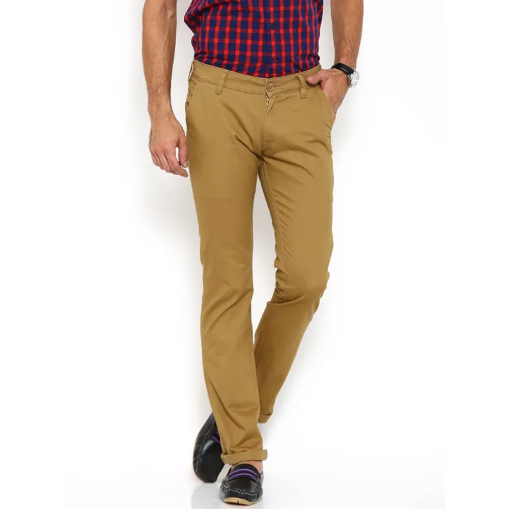 Twill Gabardine Pant For Men - Khaki