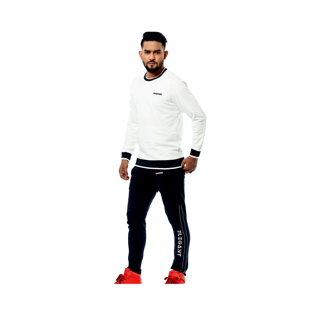 Cotton Elegant Sweatshirt & Joggers Combo Set - Combo 01