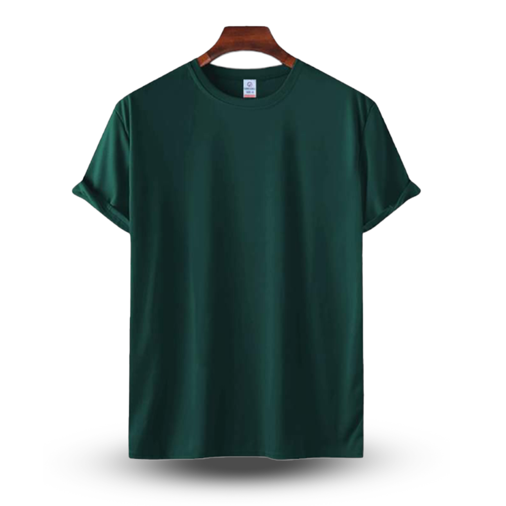 Cotton Half Sleeve T-Shirt for Men - Green - Ts6