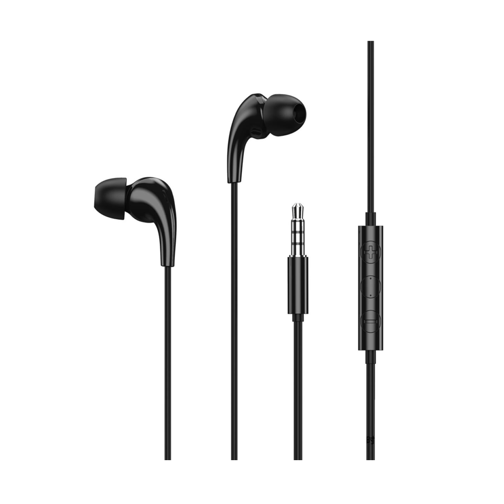 Remax RW-108 Stereo Music In-Ear Earphone - Black