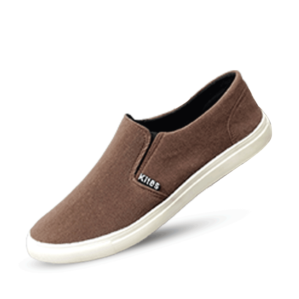 Kites Corduroy Fabric Light Casual Canvas Shoe For Men - Coffee - SK1065