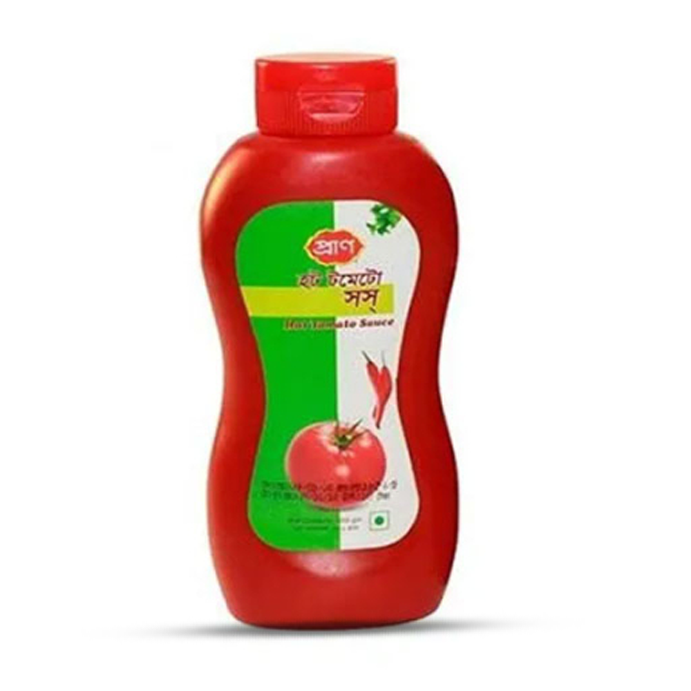 Pran Hot Tomato Sauce Plastic Jar 500gm