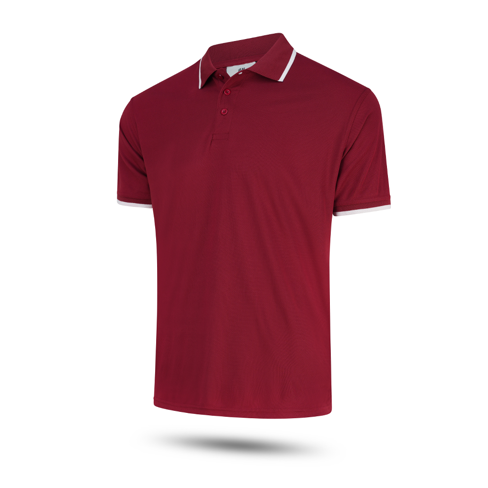 Pique Half Sleeve Polo For Men - Maroon - CA-2505