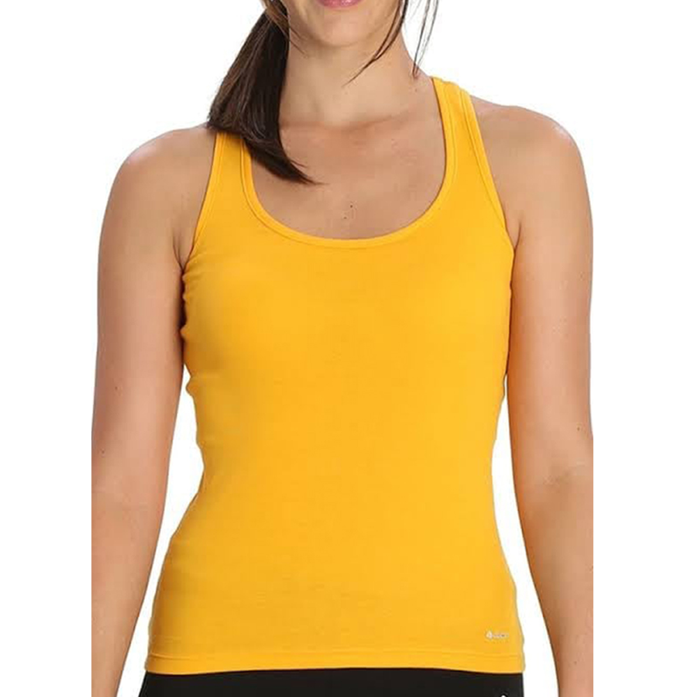 Cotton Sleeveless Tank Tops for Women - Yellow - u3003