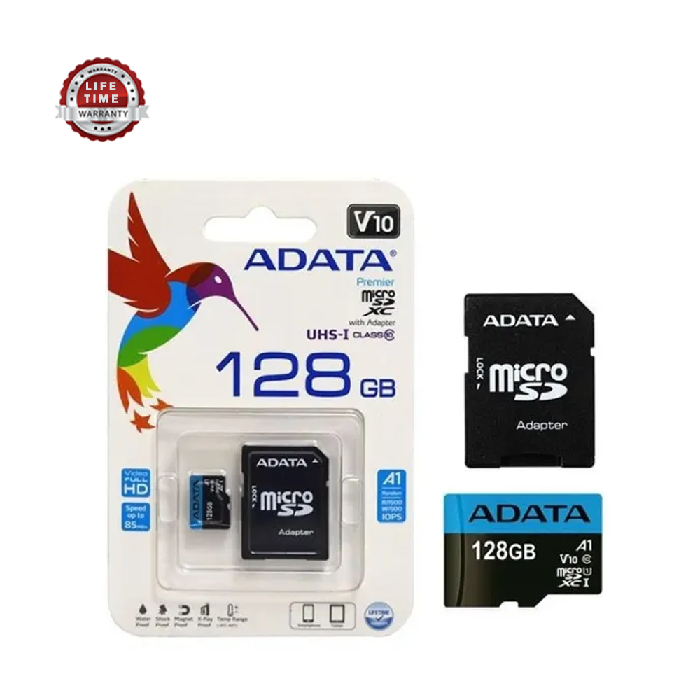 ADATA Class 10 Memory Card - 128GB - Black
