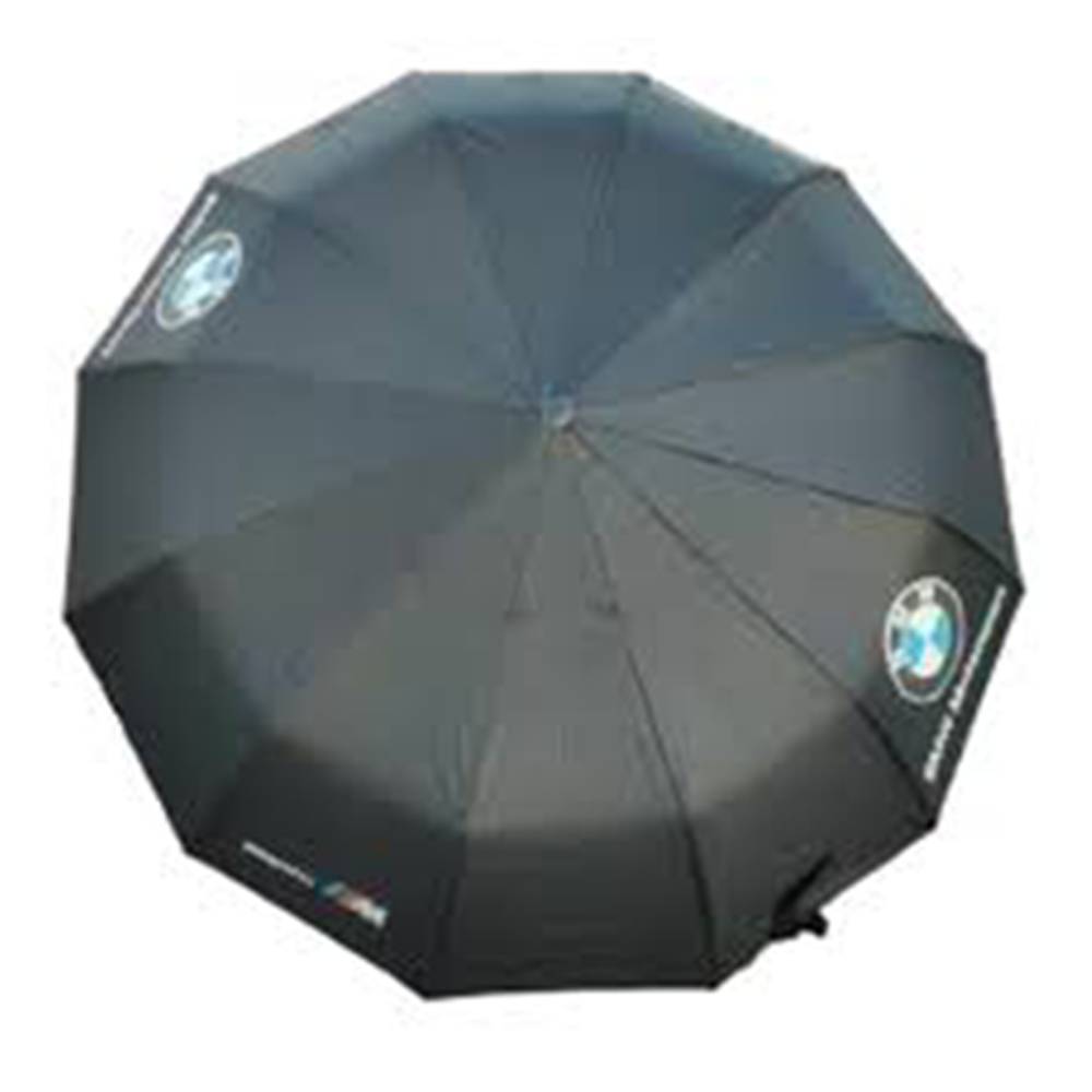 BMW Polyester 12 Sticks Auto Open And Close Super Strong Umbrella- Transparent Handle