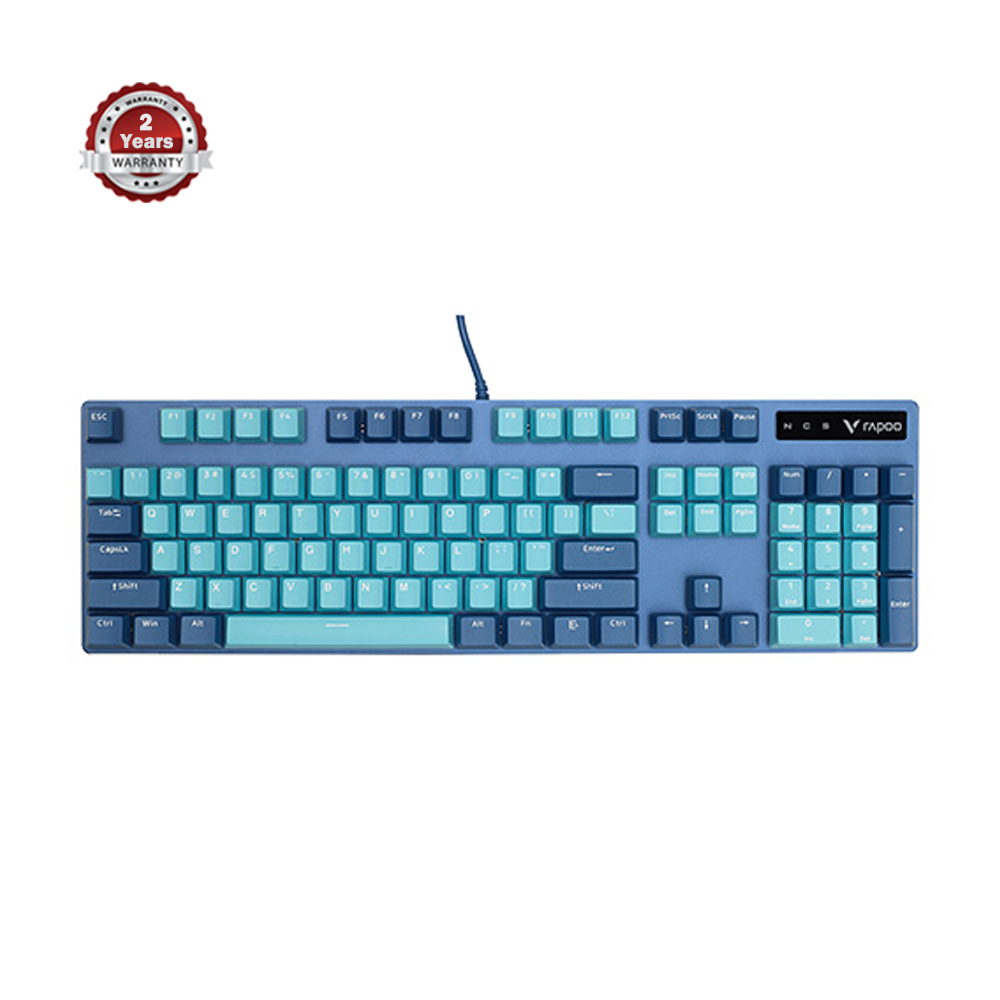 Rapoo V500PRO Mechanical Gaming Keyboard - Cyan Blue