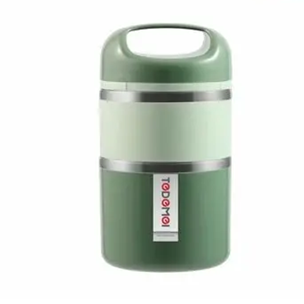 Tedemei Stainless Steel 2 Layers Lunch Box - Multicolor - Crave0059