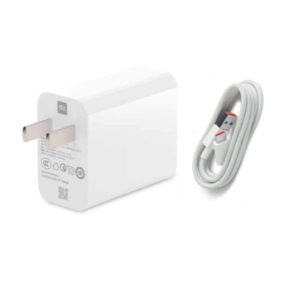 Xiaomi 33W USB Charger And Type C Cable - White