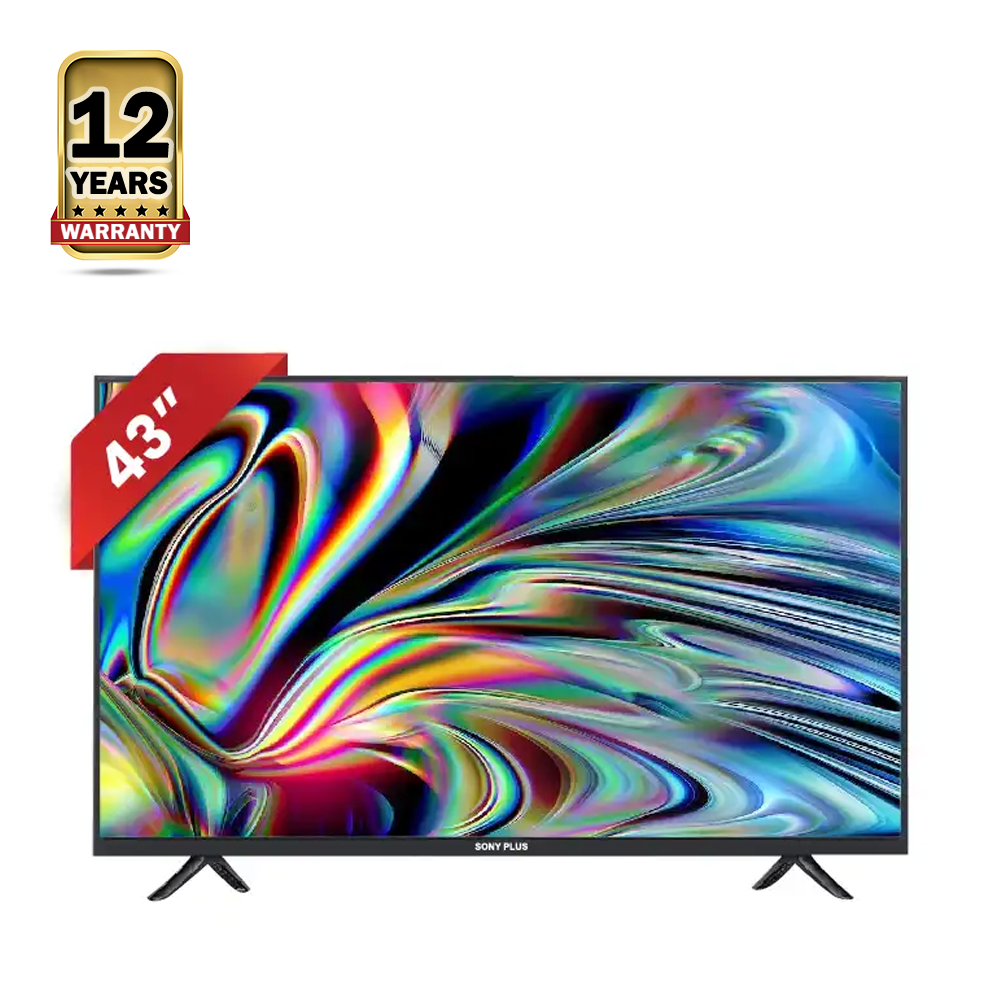 Sony Plus SP43SDV Double Glass Voice Control Smart Android LED TV - 43 Inch
