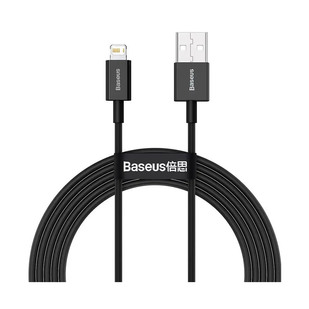 Baseus Superior Series Fast Charging Data Cable USB to iP 2.4A - Black - CALYS-C01