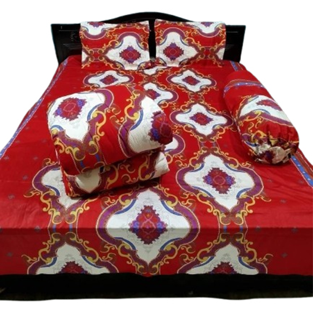 Combo of 5Pcs Twill  Cotton Comforter Set - Multicolor - CFS-230