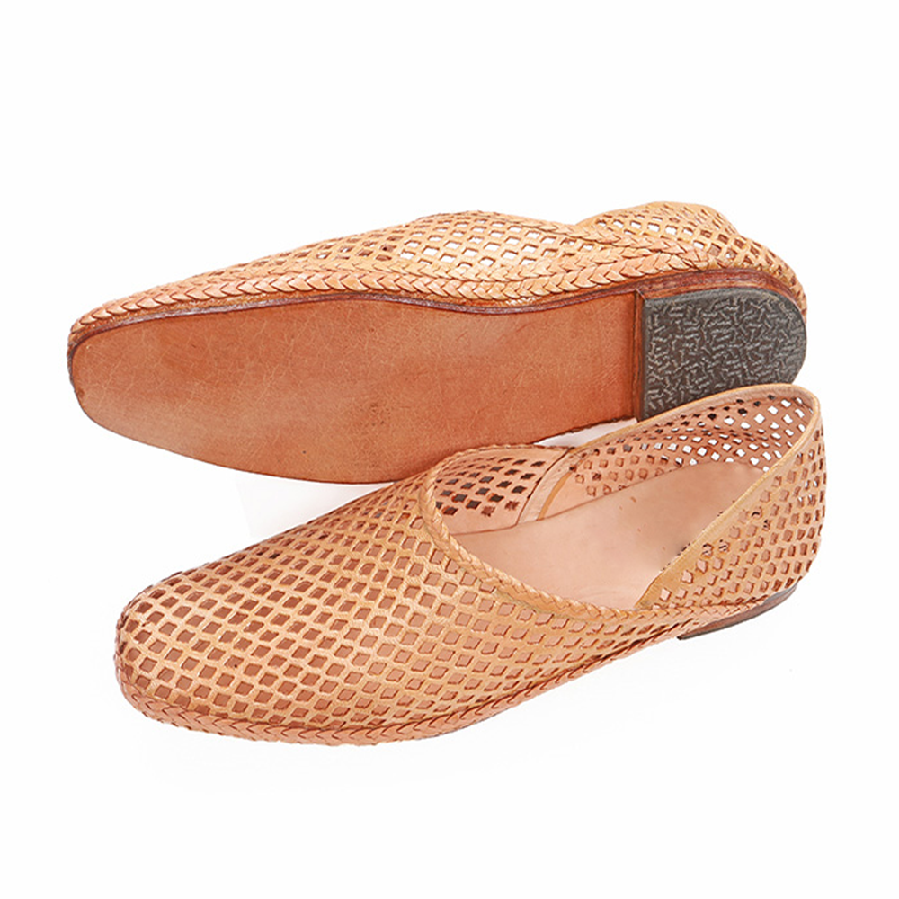 Leather Fit-up Nagra Shoe For Men - Brown - PL-004