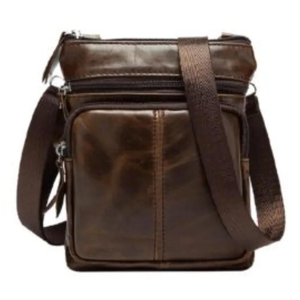 Coteci Leather Luxury Series Mini Shoulder Bag - Brown