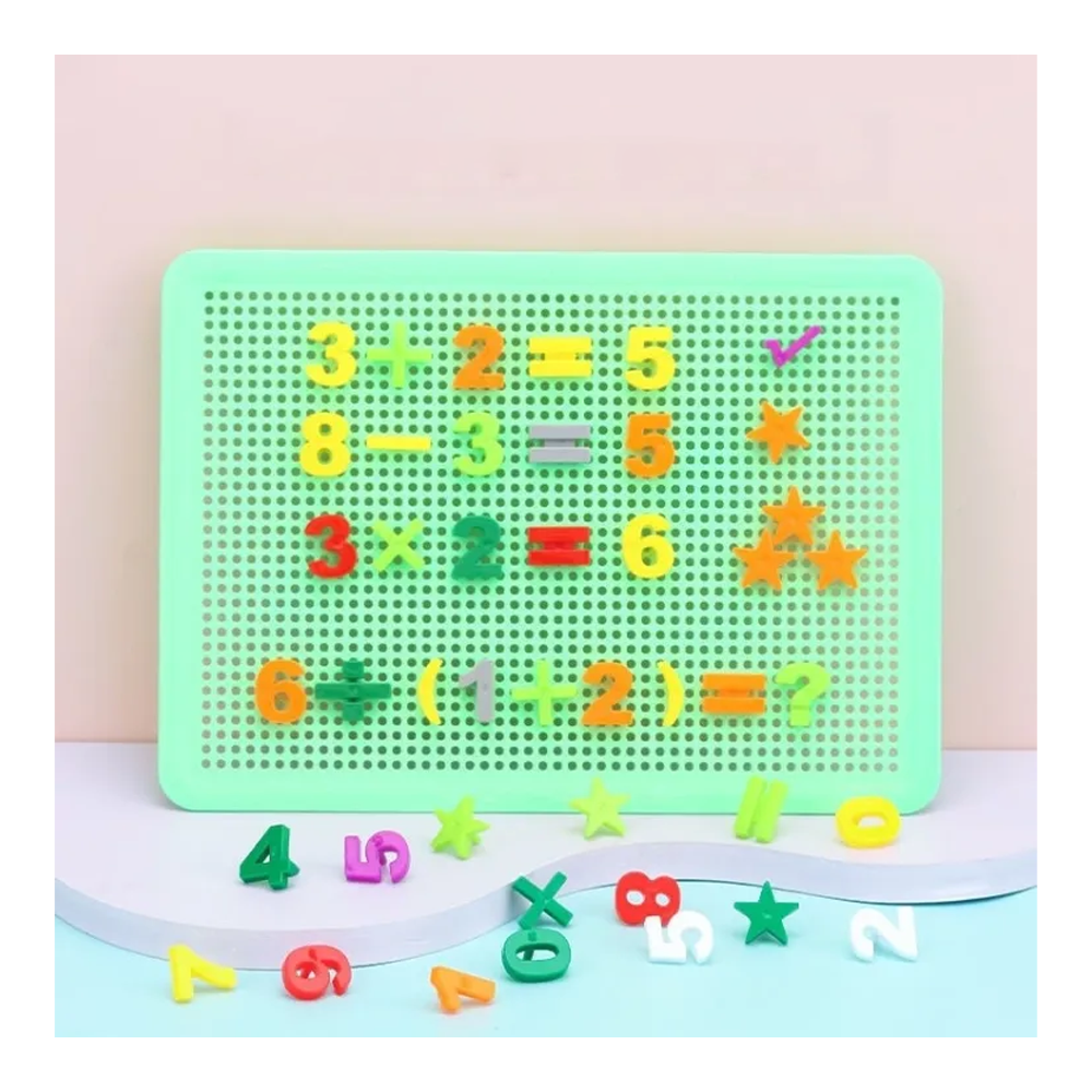 English Alphabet Number Mathematics Blocks Lego Educational Toy Board For Children