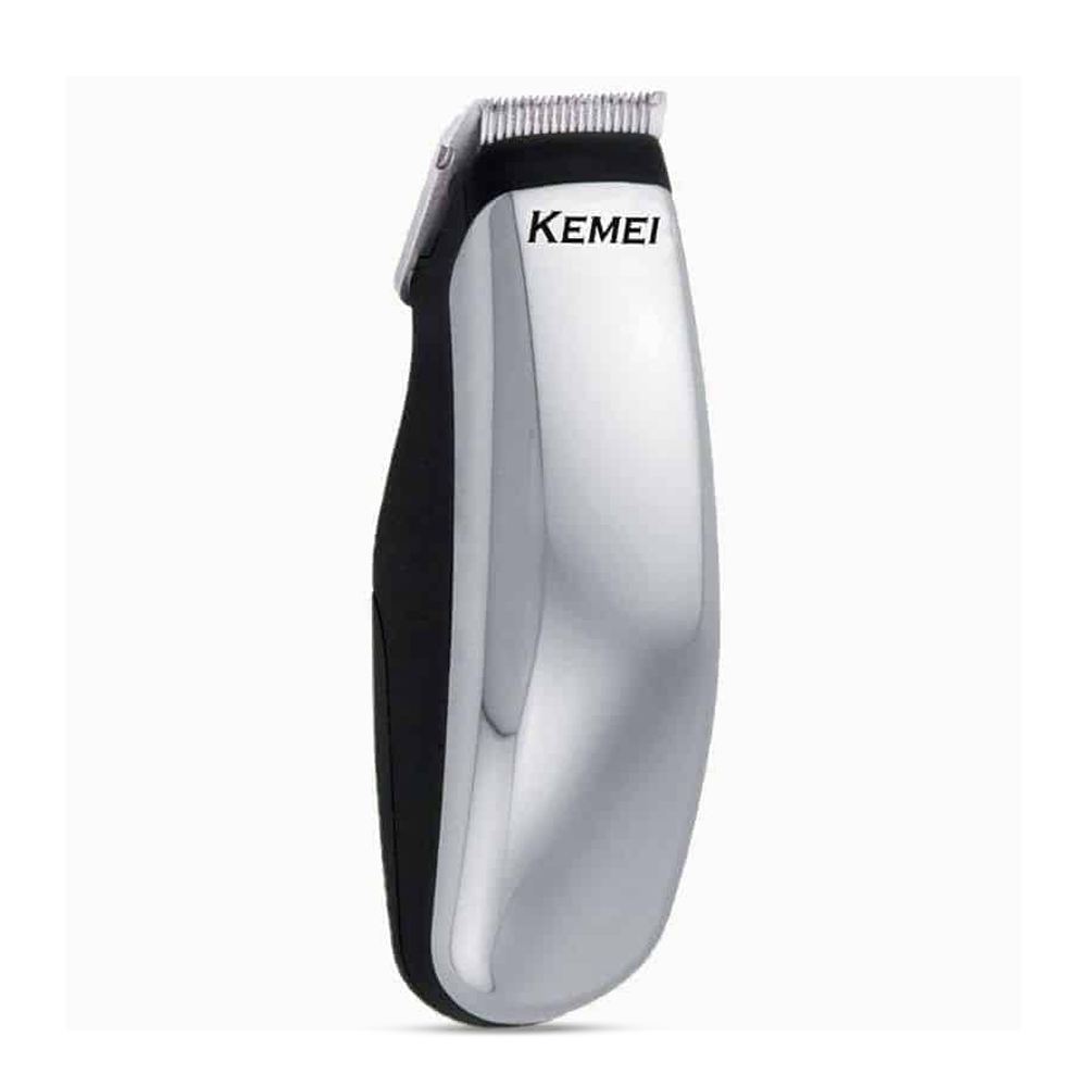 Kemei KM-9612 Mini Electric Beard Trimmer For Men - Silver