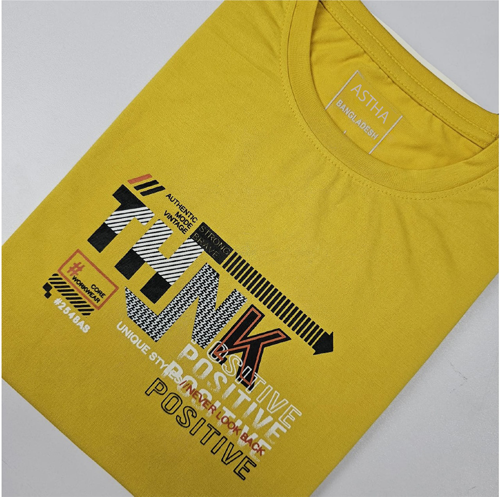 Cotton T-shirt for Men - Yellow